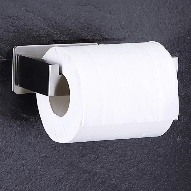 Suporte de Papel Higiênico de Aço Inoxidável 304 – Acessório Moderno para Banheiro