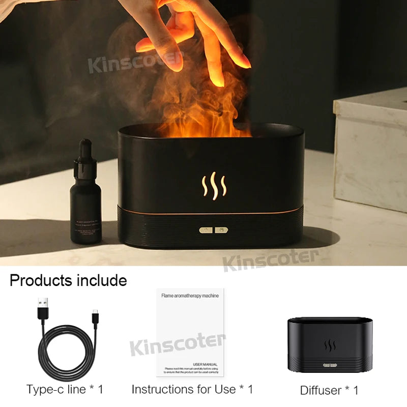 Aroma Difusor Ultrassônico KINSCOTER – Umidificador de Ar com Luz LED e Tecnologia Cool Mist para Óleos Essenciais