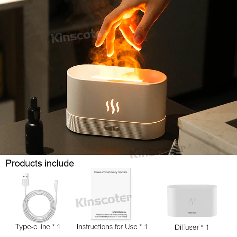 Aroma Difusor Ultrassônico KINSCOTER – Umidificador de Ar com Luz LED e Tecnologia Cool Mist para Óleos Essenciais