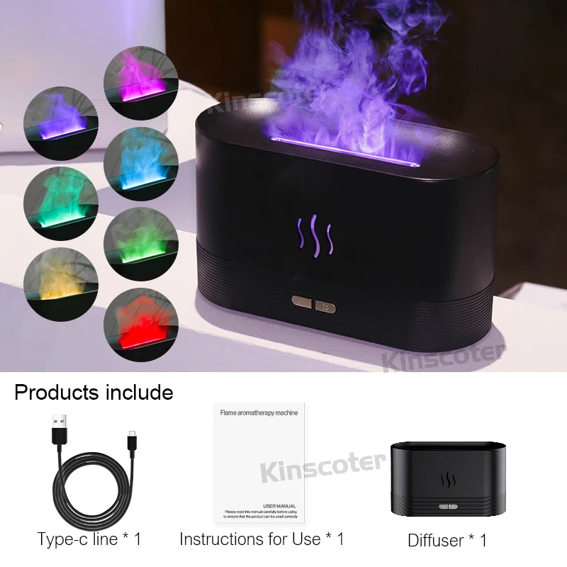 Aroma Difusor Ultrassônico KINSCOTER – Umidificador de Ar com Luz LED e Tecnologia Cool Mist para Óleos Essenciais