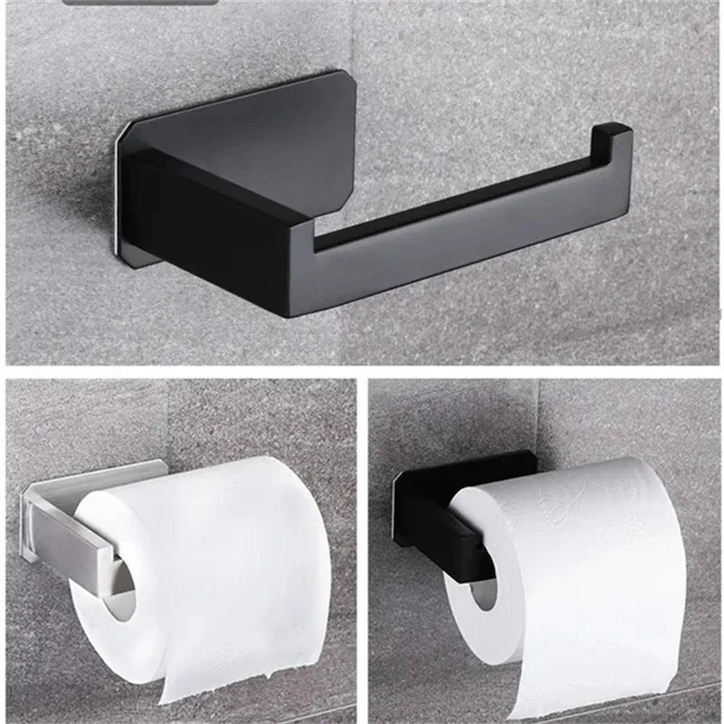Suporte de Papel Higiênico de Aço Inoxidável 304 – Acessório Moderno para Banheiro
