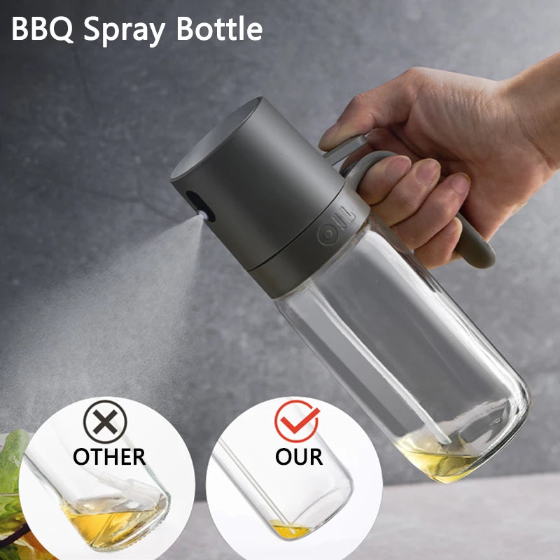 Spray de Óleo 250ml em Vidro Borosilicato – Pulverizador para Cozinha, Ideal para Air Fryer, Saladas e Assados
