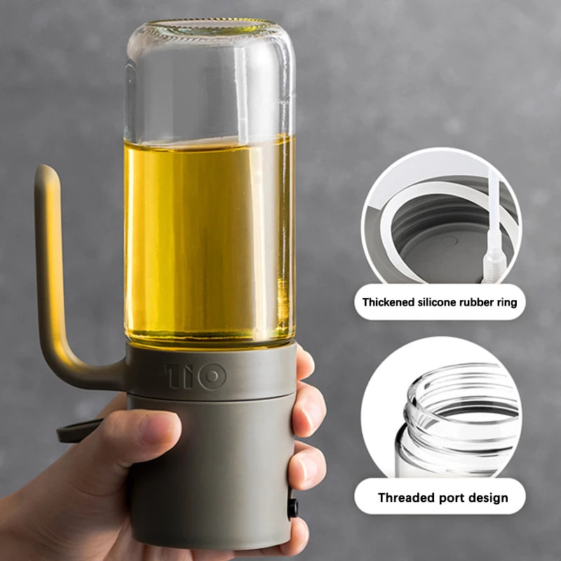 Spray de Óleo 250ml em Vidro Borosilicato – Pulverizador para Cozinha, Ideal para Air Fryer, Saladas e Assados