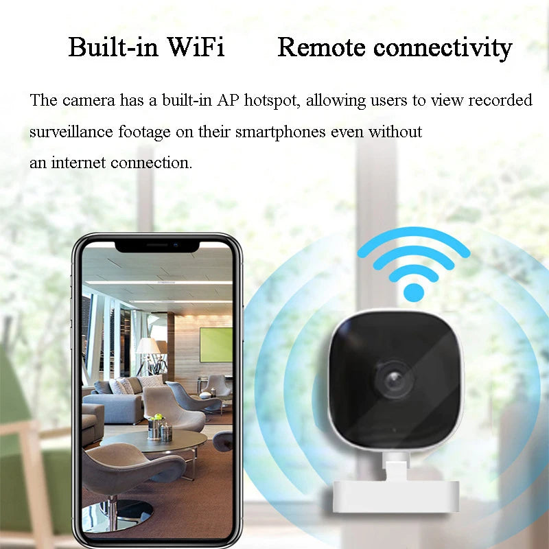 Câmera de Segurança Xiaomi 4K Mini – Visão Noturna Full Color, Wi-Fi, IP65 à Prova d'Água, Detecção de Movimento e Áudio Bidirecional