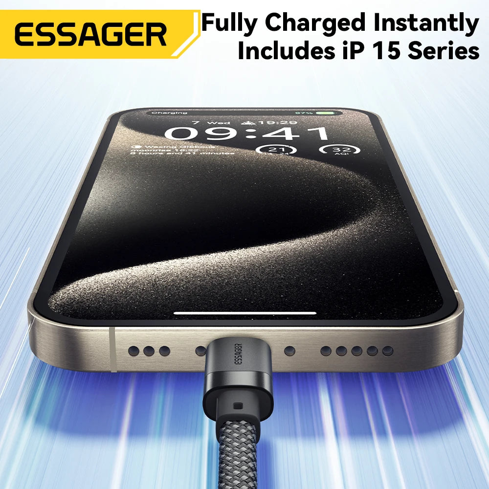 Cabo Magnético de Carregamento Rápido USB-C 100W Essager