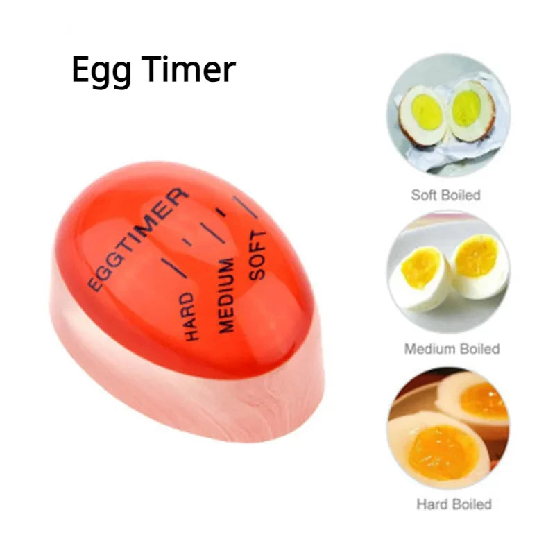 Medidor de Ovos Cozidos com Temporizador – Utensílio Decorativo para Cozinha, Ferramenta Prática para Cozinhar Ovos Perfeitos