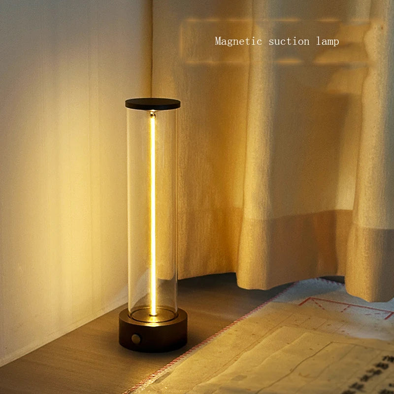 Luz Ambiente LED com Sucção Magnética – 3 Níveis de Brilho e Design Ajustável para Ambientes Internos