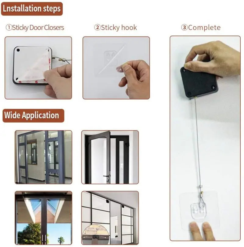 Fechadura Automática com Sensor para Porta – Batente Ajustável e Sem Impacto para Fechamento Suave e Prático