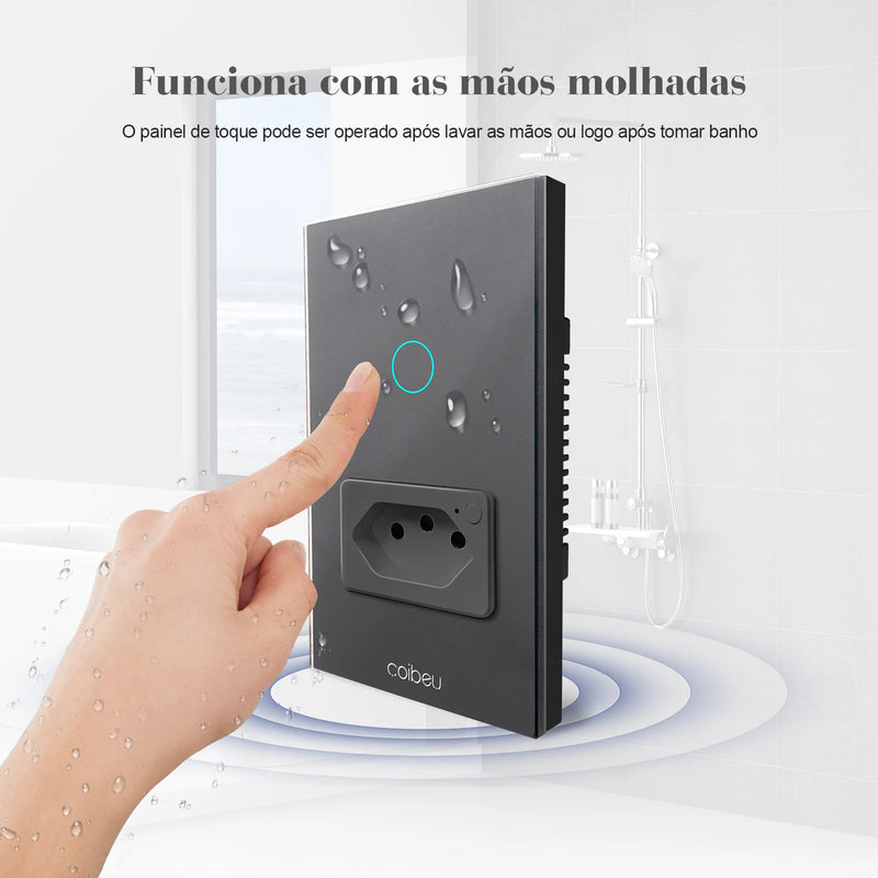 Interruptor Inteligente Wi-Fi Tuya – Controle por Toque, Compatível com Alexa e Google Assistant para Automação Residencial