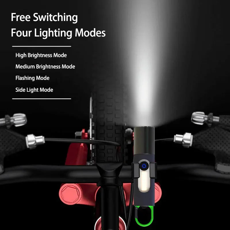 Lanterna LED P50 Zoom Recarregável – Luz Forte com Laser Branco, USB e Gancho para Acampamento e Atividades ao Ar Livre