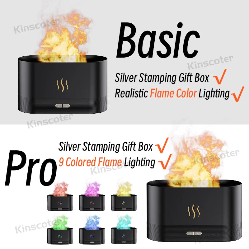 Aroma Difusor Ultrassônico KINSCOTER – Umidificador de Ar com Luz LED e Tecnologia Cool Mist para Óleos Essenciais