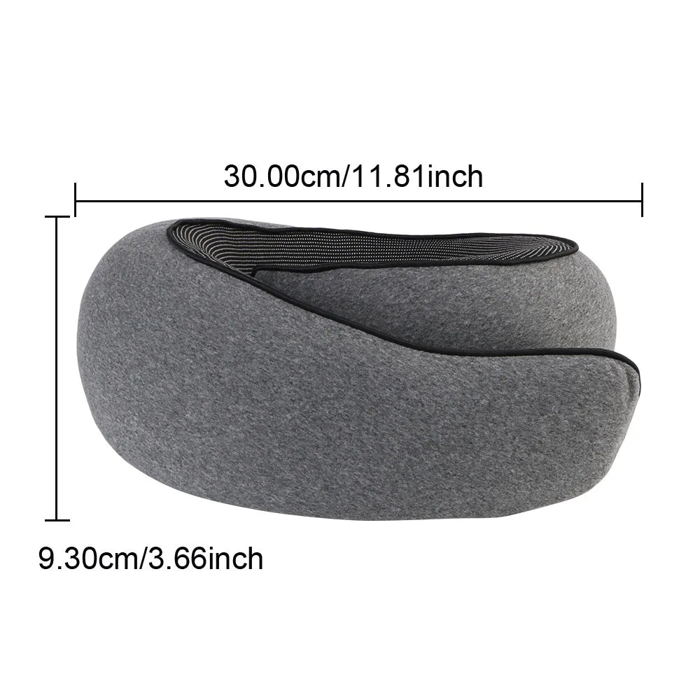 Travesseiro Portátil em Forma de U – Espuma Viscoelástica, Confortável para Viagem e Descanso, Suporte para Pescoço e Relaxamento
