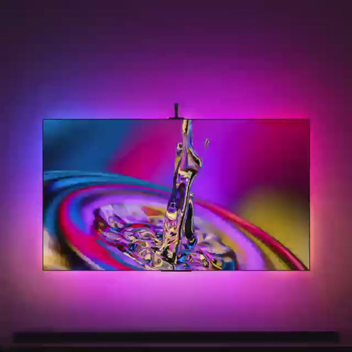 Fita de LED RGBIC com Sensor de Cores – Iluminação Inteligente para PC/TV com Sincronização Musical e Controle via App